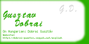 gusztav dobrai business card