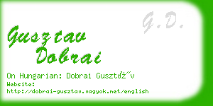 gusztav dobrai business card